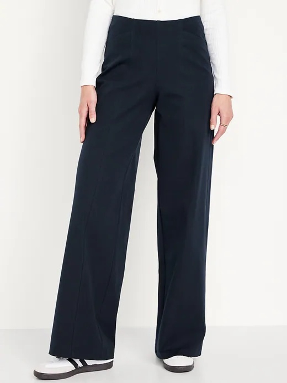 Old Navy Navy High-Rise Wide-Leg Trousers